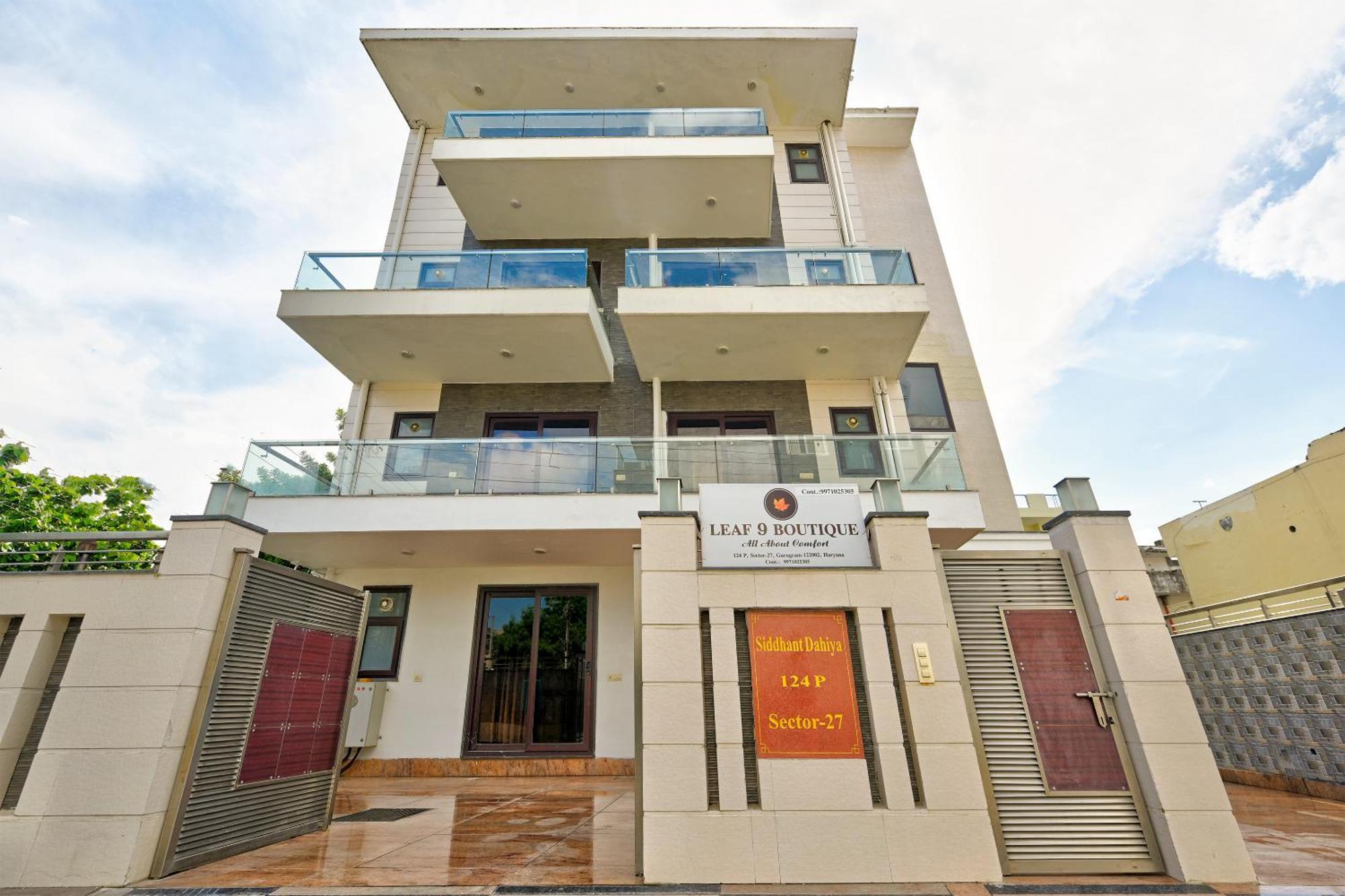 Hotel Leaf 9 Boutique, Near Golf Course Road And Galleria Market 古尔冈 外观 照片